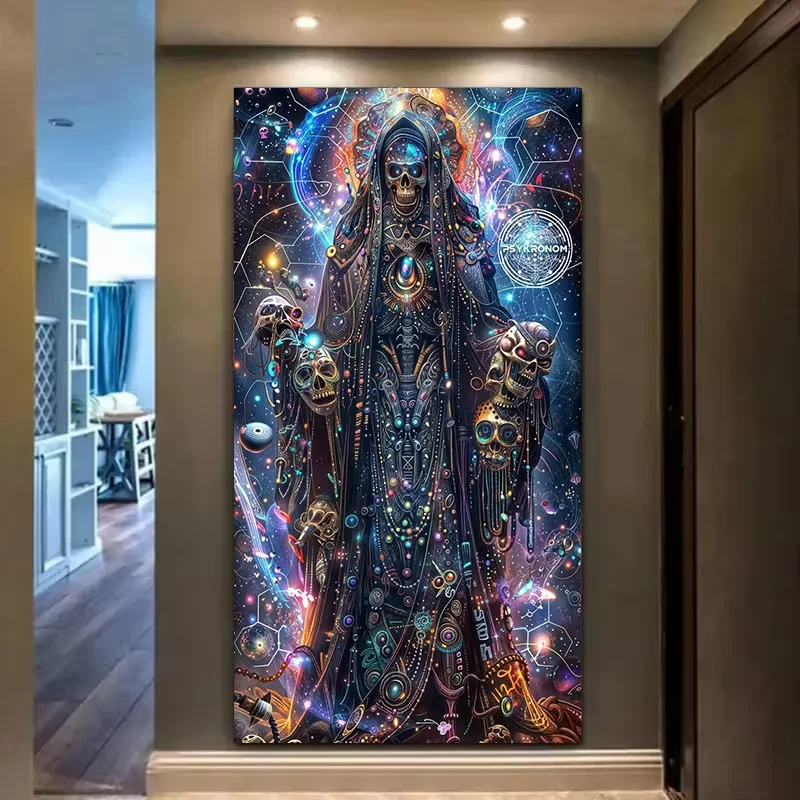 Mysterious SKull Man Large Size Diamond Painting New 2026 Full Square Round Diamond Mosaic Diy Art Home Decoration Gift