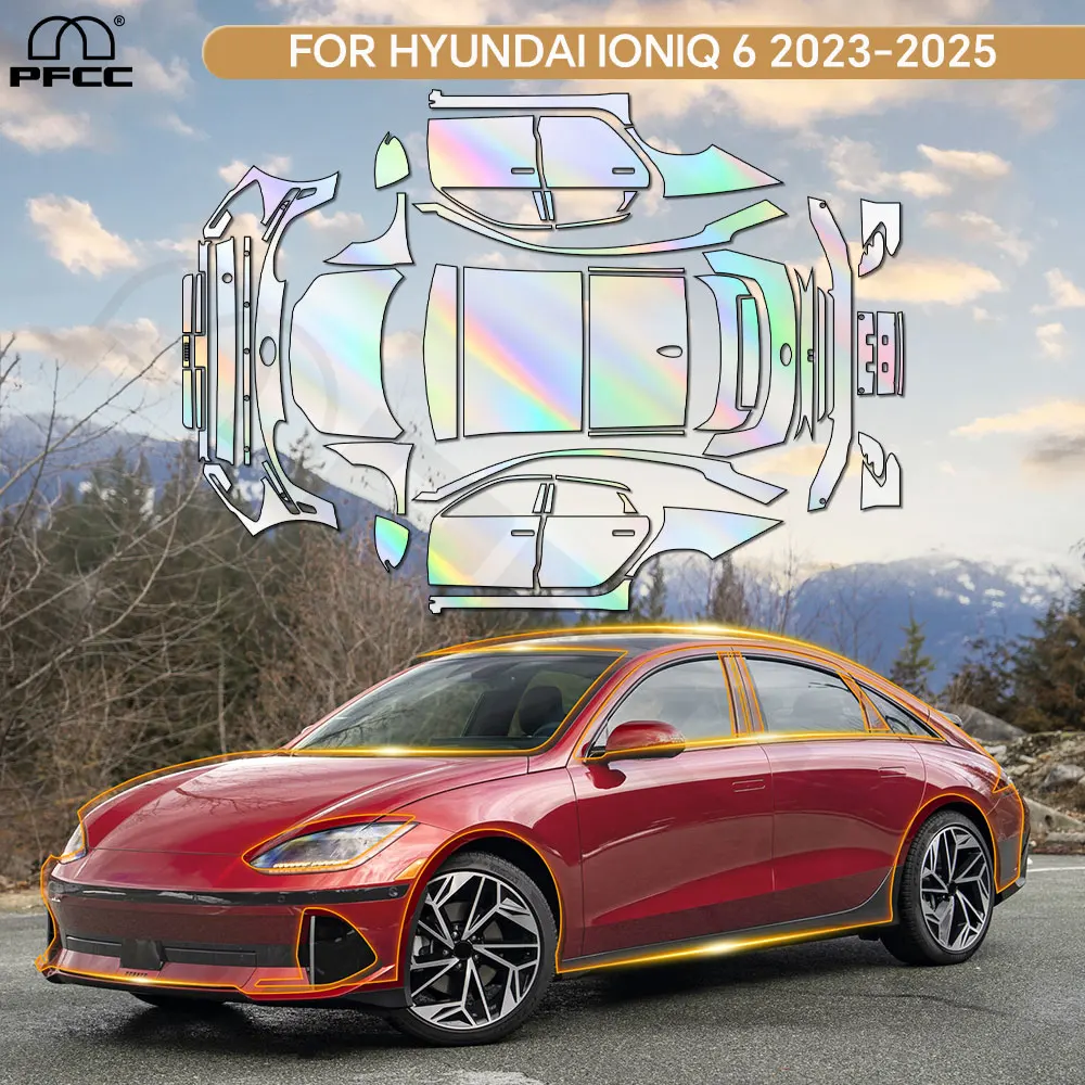 

For Hyundai Ioniq 6 2023 2024 Pre-cut Paint Protection Film PPF Car Body Anti-Scratch TPU Transparent Sticker Repair Resistant