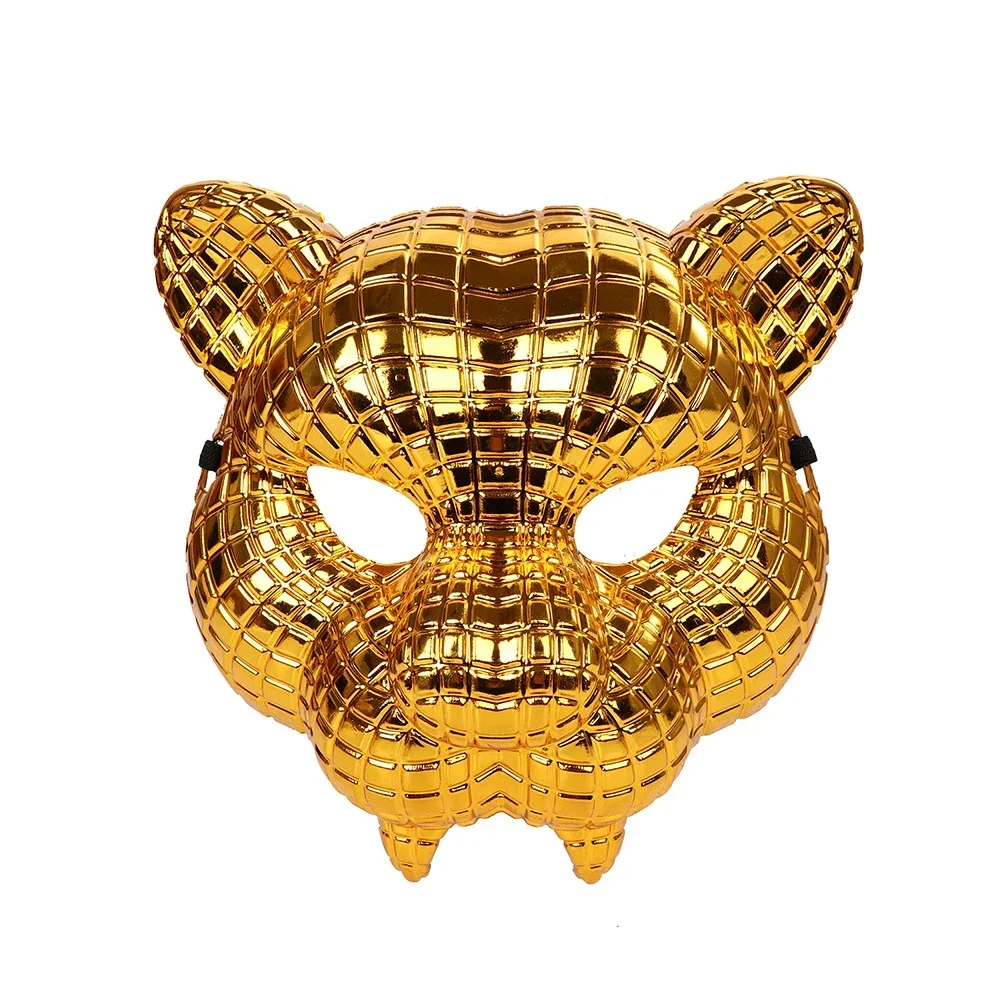 Halloween Animal Cosplay Lion Tiger Leopard Stage Show Prop Mask Golden Leopard Party Mask Costume Accessories Party Supplies