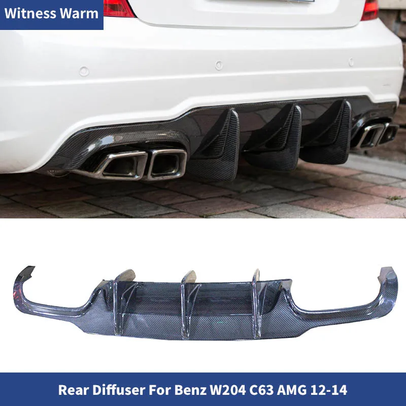 for W204 C63 Amg Carbon Fiber/frp Car Rear Lip Spoiler Diffuser for Mercedes Benz W204 Sport /c63 Amg Bumper C260 2012 2013 2014