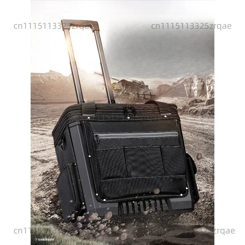 Multifunctional maintenance After-sales electrician bag with wheel tie rod tool case