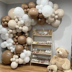 Crema Beige marrone palloncino ghirlanda arco Kit battesimo Baby Shower festa battesimo decorazione di nozze bambini festa di compleanno palloncino