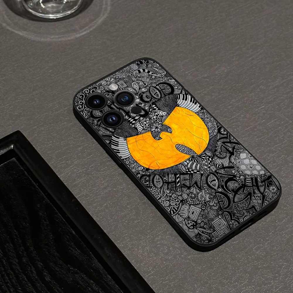WU-T--TANG CLAN جراب هاتف آيفون 16 15 11 13 14 برو ماكس 7 8 Plus X Xr Xs ماكس 12 حافظة غطاء أسود صغير