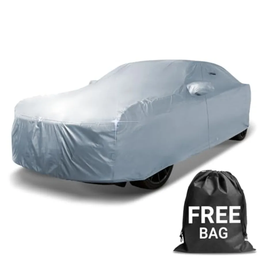 

18-Layer Car Cover Waterproof All Weather, Premium Quality Car Covers for Automobiles, UV Protection, A3, S3, 3-Series, M3, LXS is 300, Grand Am, Size C28 (See Size Chart)