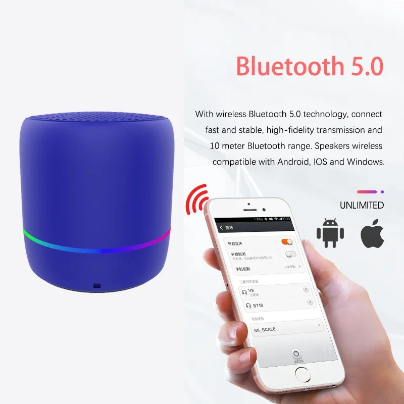 Super Mini Przenośny Głośnik Bluetooth Wielokolorowy Samochodowy Audip Bass Małe Głośniki Bezprzewodowe Macaron do Telefonów Muzyka