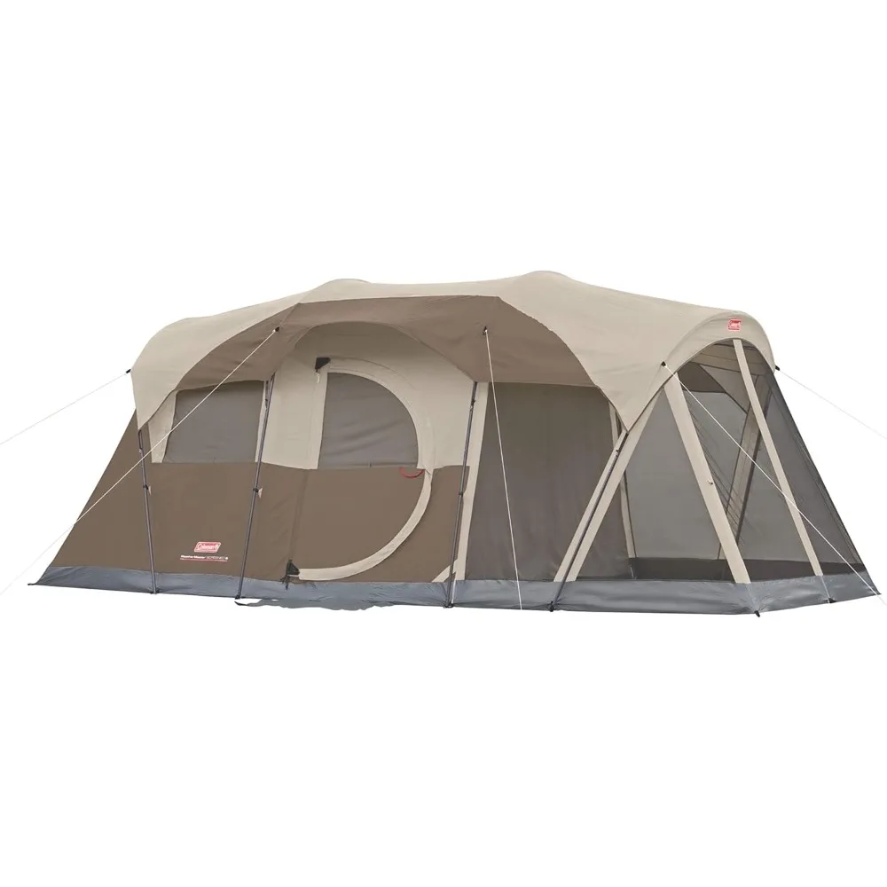 

2024 New Camping Tent with Screened Porch, Weatherproof 6-Person Family Tent with Included Rainfly and Carry Bag