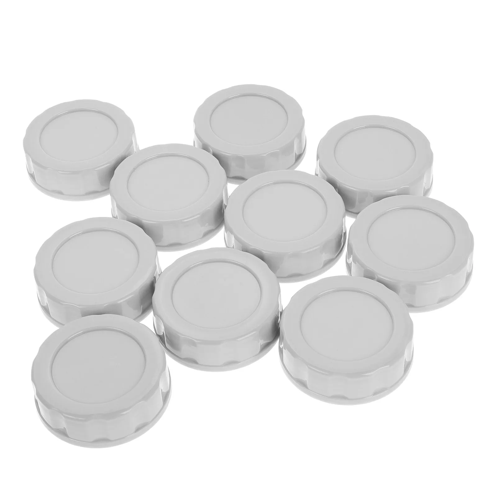 10Pcs Baby Bottle Caps Leakproof Screw Lids for Wide-Mouth Bottles Replacement Travel Bottle Lid Storage Sealing Ring