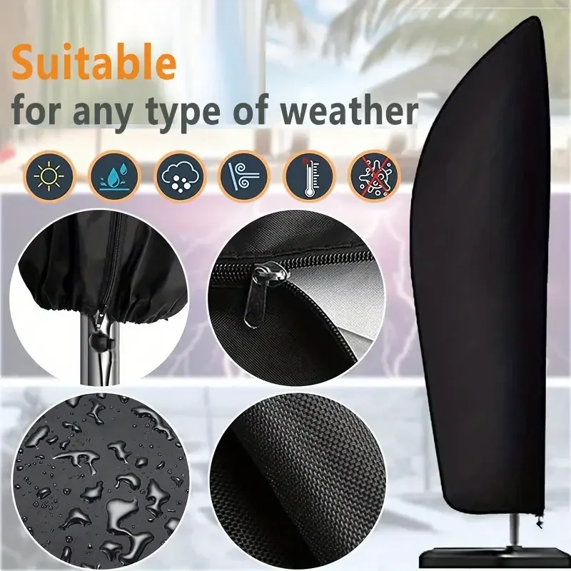 

Чехол для уличного зонта, ткань Оксфорд 210D, водонепроницаемый УФ-зонтик для двора, садовая терраса, консольный зонт от дождя