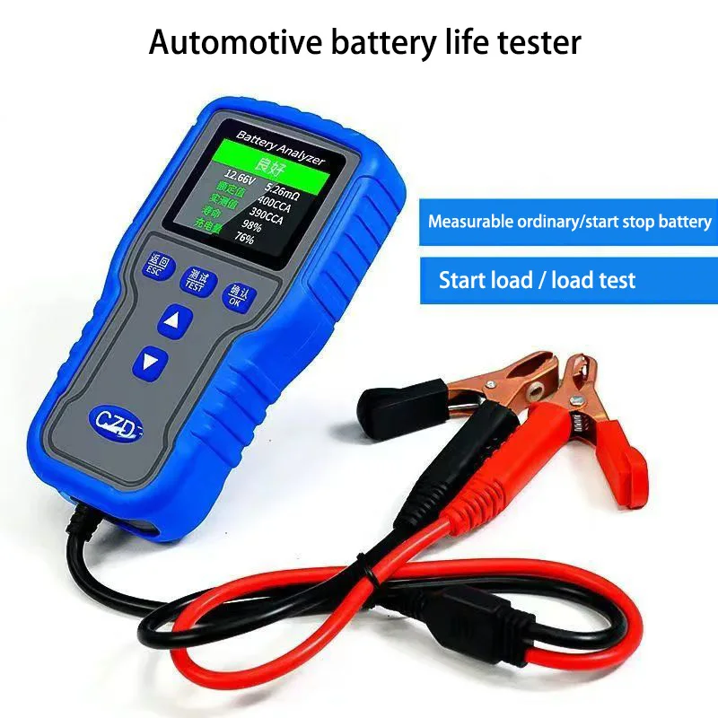 Multi Functional Automotive Battery Life Tester 12V/24V Battery Voltage Internal Resistance Life Tester Battery Diagnostic Tool