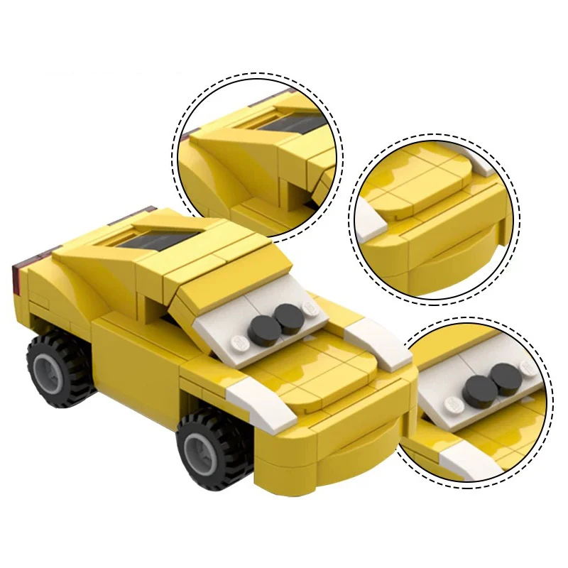 Animation Film Geschwindigkeit Sport Auto McQueen Baustein MOC Mutated Monster Lightning Racing Modell DIY Kinder Spielzeug Geburtstag Geschenk