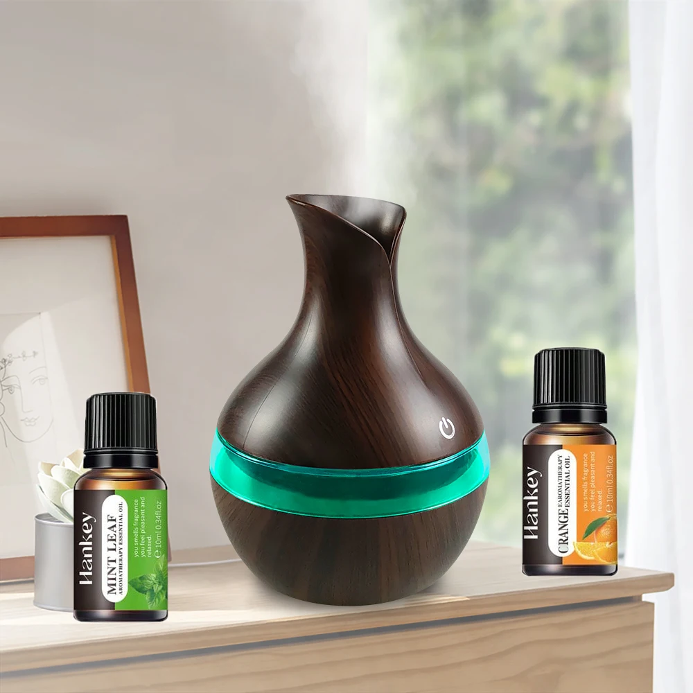 

2 in 1 Humidifier & Essential Oil Diffuser, 300ml USB Aromatherapy for Home, Office, Yoga Cool Mist & Relaxation (Includes 2 Es