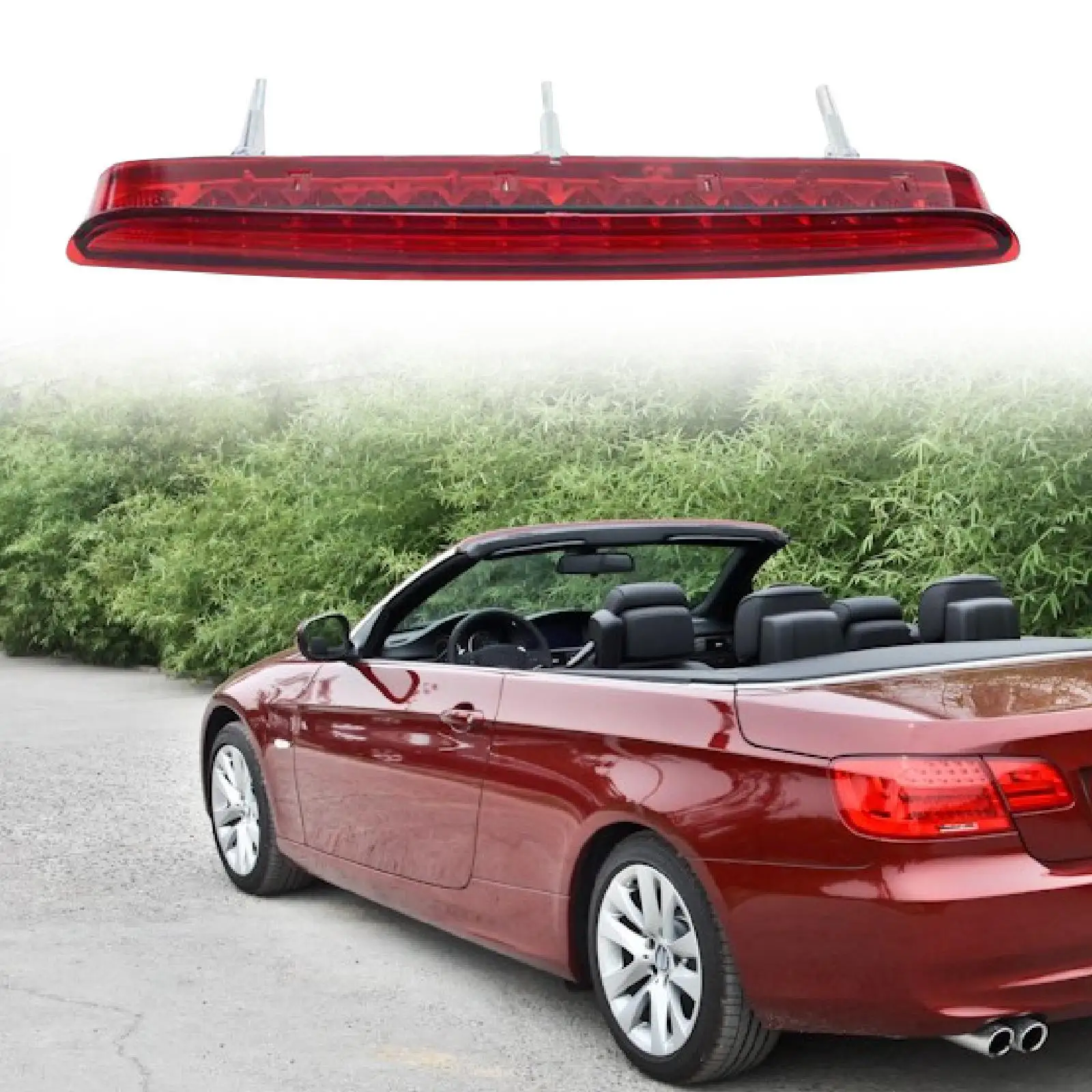 High Stop Light Repair Part Red 3rd Brake Lamp Rear Warning Durable Build for BMW 3 Series E93 2007 2013 63257162309