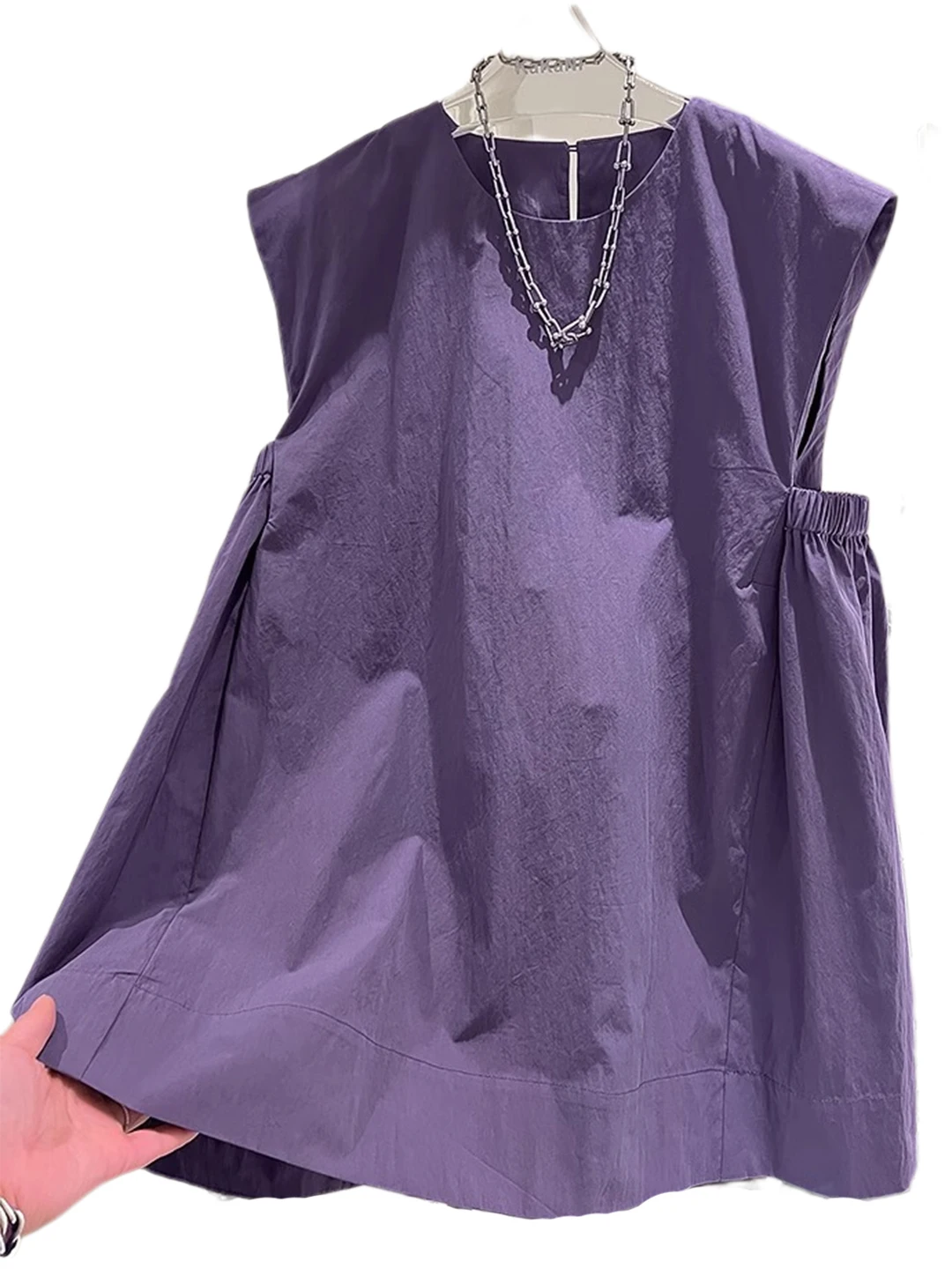 Retro Luźny Krój Damski Letni Top w Stylu Sensation Sensation, Mała Lalka, Efekt Wyszczuplający, Casualowy, Stylowy