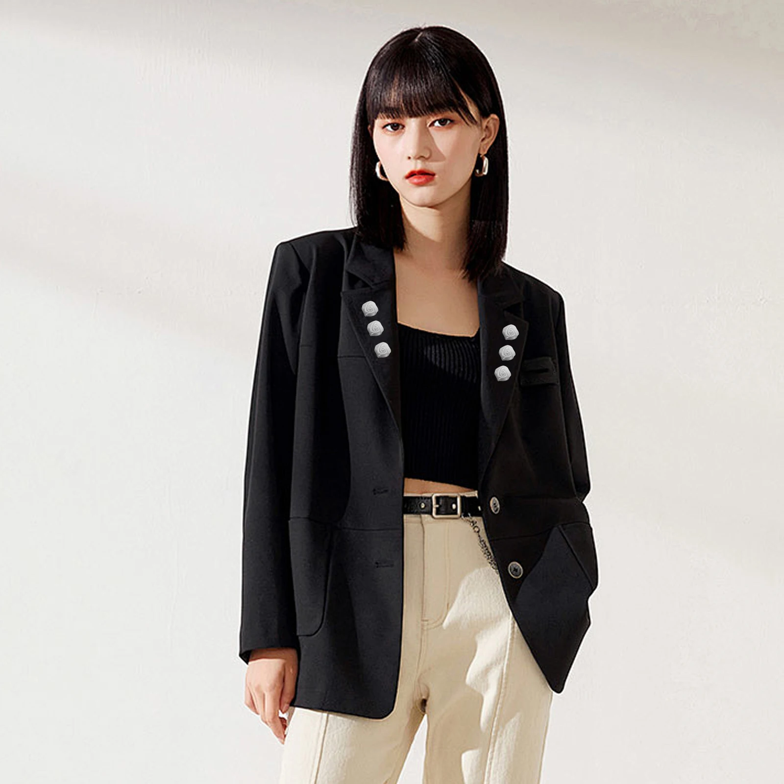 

50Pcs Satin Rosebuds Handmade Artificial Ribbon Flowers for DIY Wedding Bouquets Craft Decorations Fabric Flower Heads White