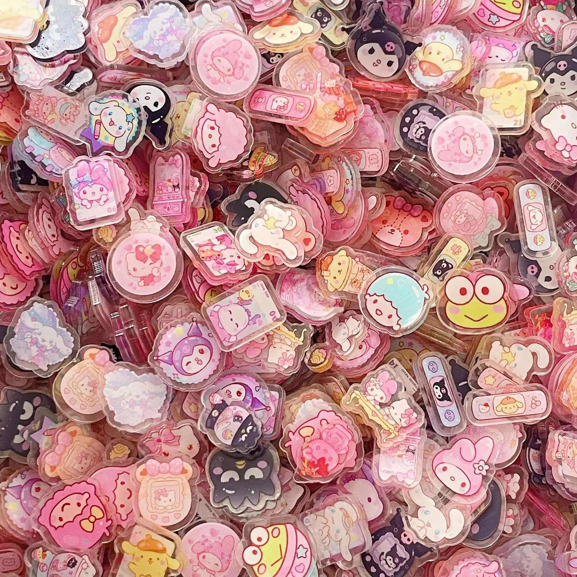 41 Stile 2cm 100-500g Anime-Serien Jujutsu Kaisen ONE PIECE Sailor Moon DIY Acryl-Zubehör Schlüsselanhänger PP-Clip Patch – Detail 17