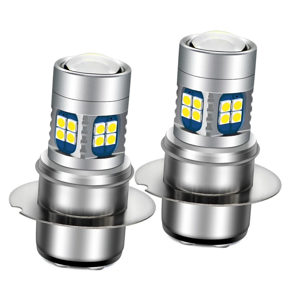 

2x P36D Led Motorcycle headlight H6M P15D BA20D H6 Hi/Lo Beam Scooter Vintage Motorbike Lamp Car DRL Fog Light 6V 12V 24V White