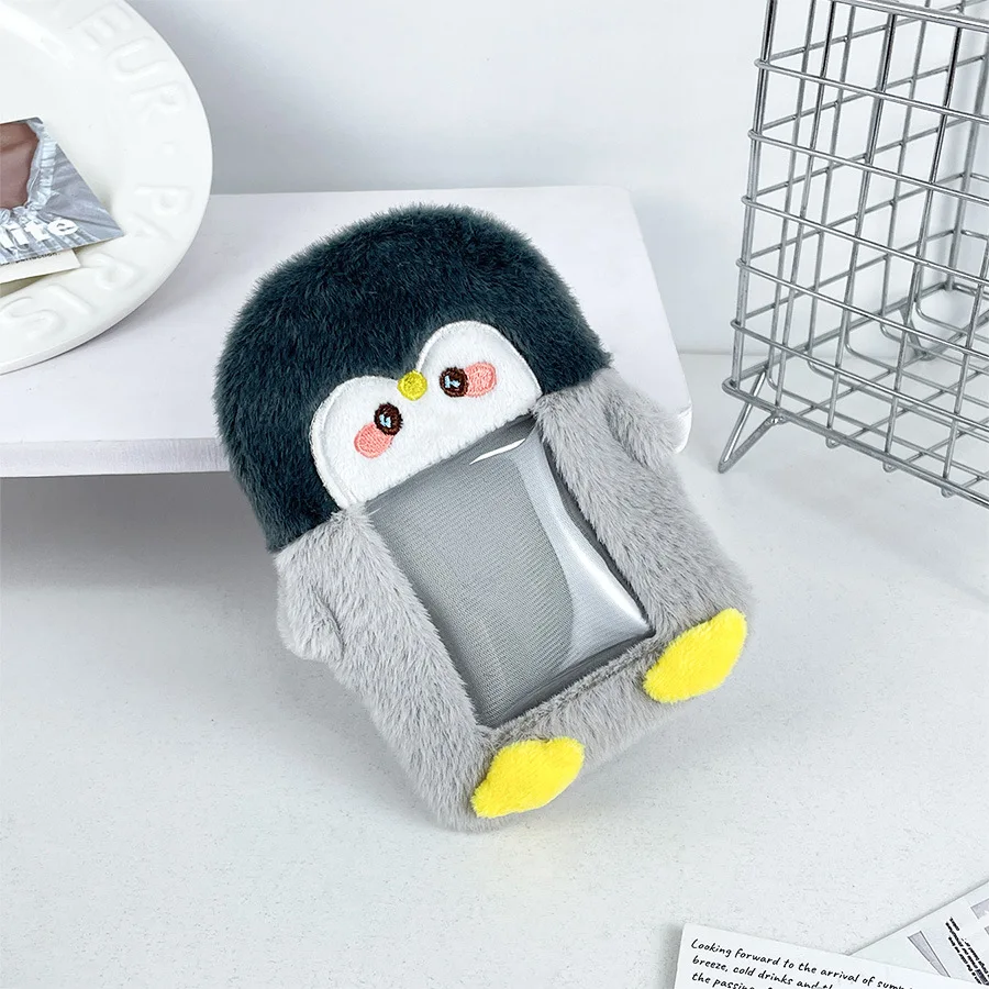 

Мультяшный плюшевый держатель для карт с изображением пингвина, чехол для карты Idol, чехол для карты автобуса, ID, защитная крышка для банковской кредитной карты, школьные канцелярские принадлежности