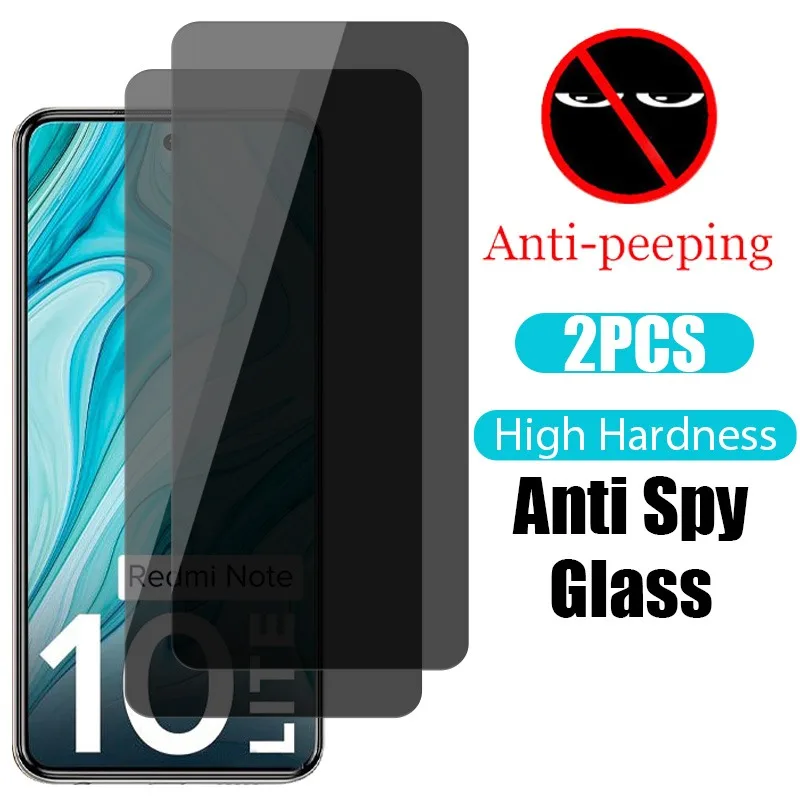 2Pcs Privacy Screen Protector for Redmi Note 12 11 10 9 8 7 Pro Plus 5G 11S 10S 9S Anti-spy Glass for Redmi 10C 10 9C 9A 9