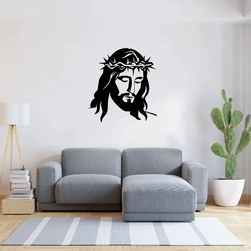 Jesus Metal plaque, Iron Hollow Silhouette pendant, Living room, bedroom, Home Decoration Handicraft 