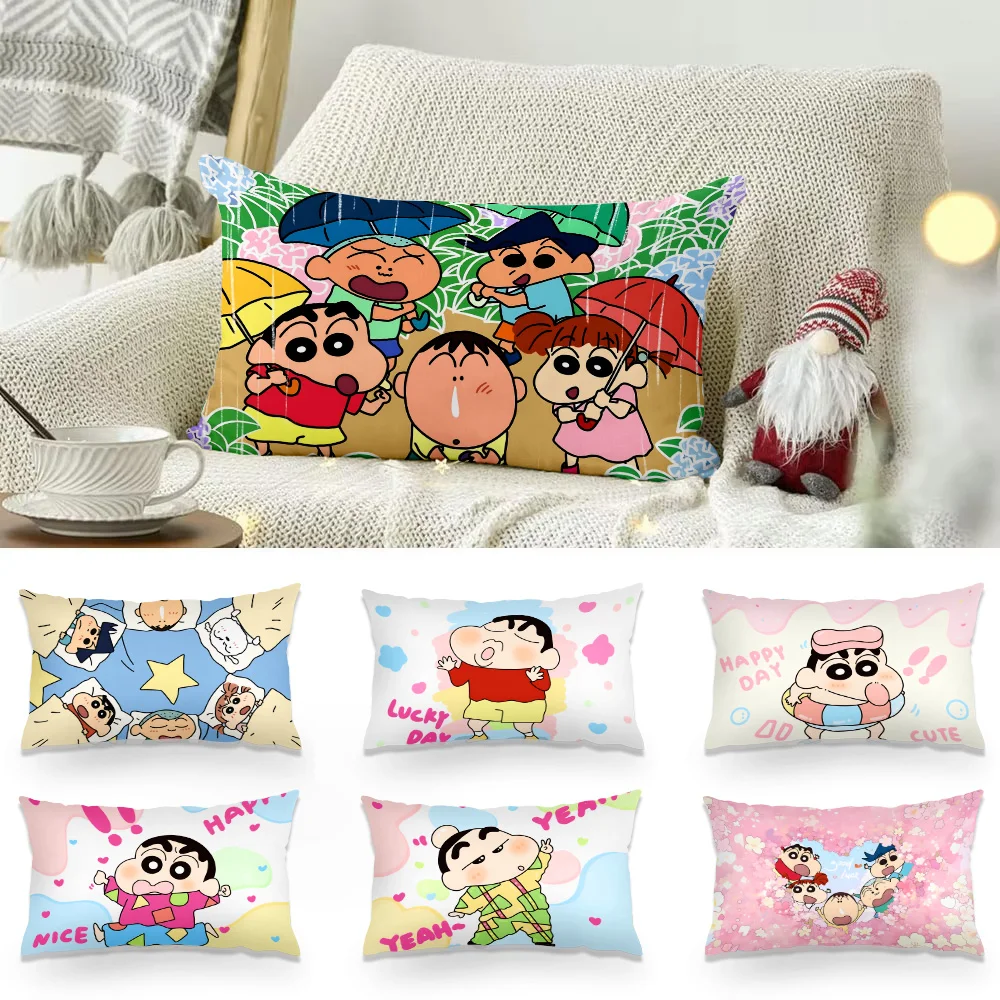 N-Noharas Double-sided Printing Rectangle Pillow Case Bedside Pillowcase Sofa Cushion S-Shinnosukes Cover Room Home Decoration