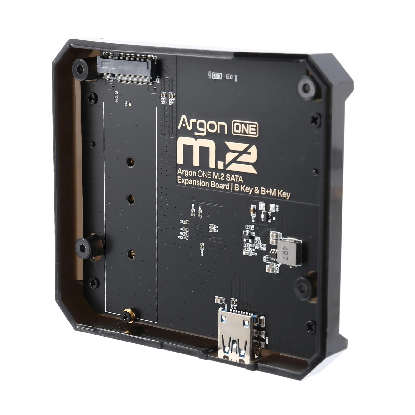 확장 보드용 USB 3.0-M.2 SATA SSD 어댑터, 라즈베리 4B 베이스용, ONE V2/M.2 케이스