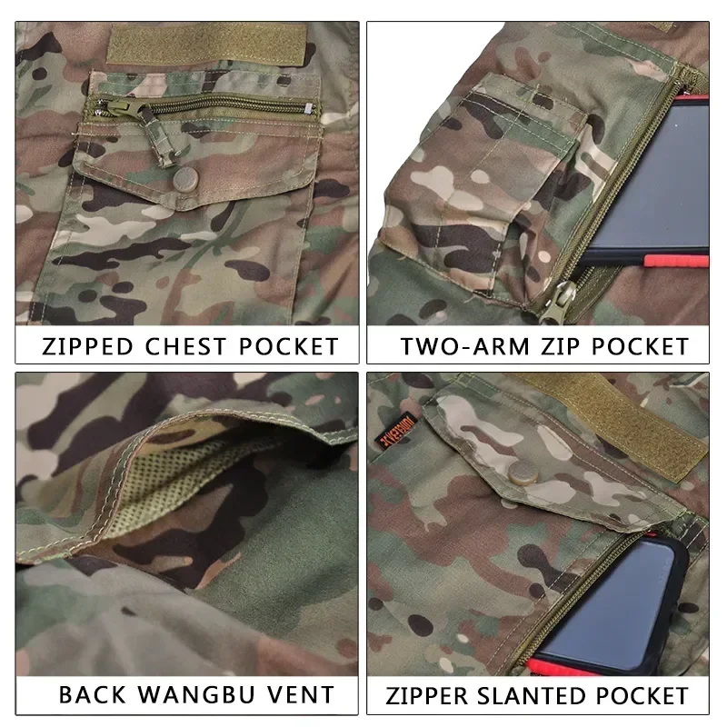 Conjuntos militares de caza del ejército, nueva ropa, uniforme de soldado Militar, traje Unisex de camuflaje, combate Airsoft, táctico para hombre