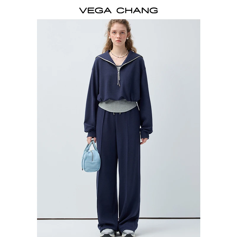 

Vega Chang, весенне-осенняя женская толстовка в стиле Nautica, повседневный модный костюм из трех предметов