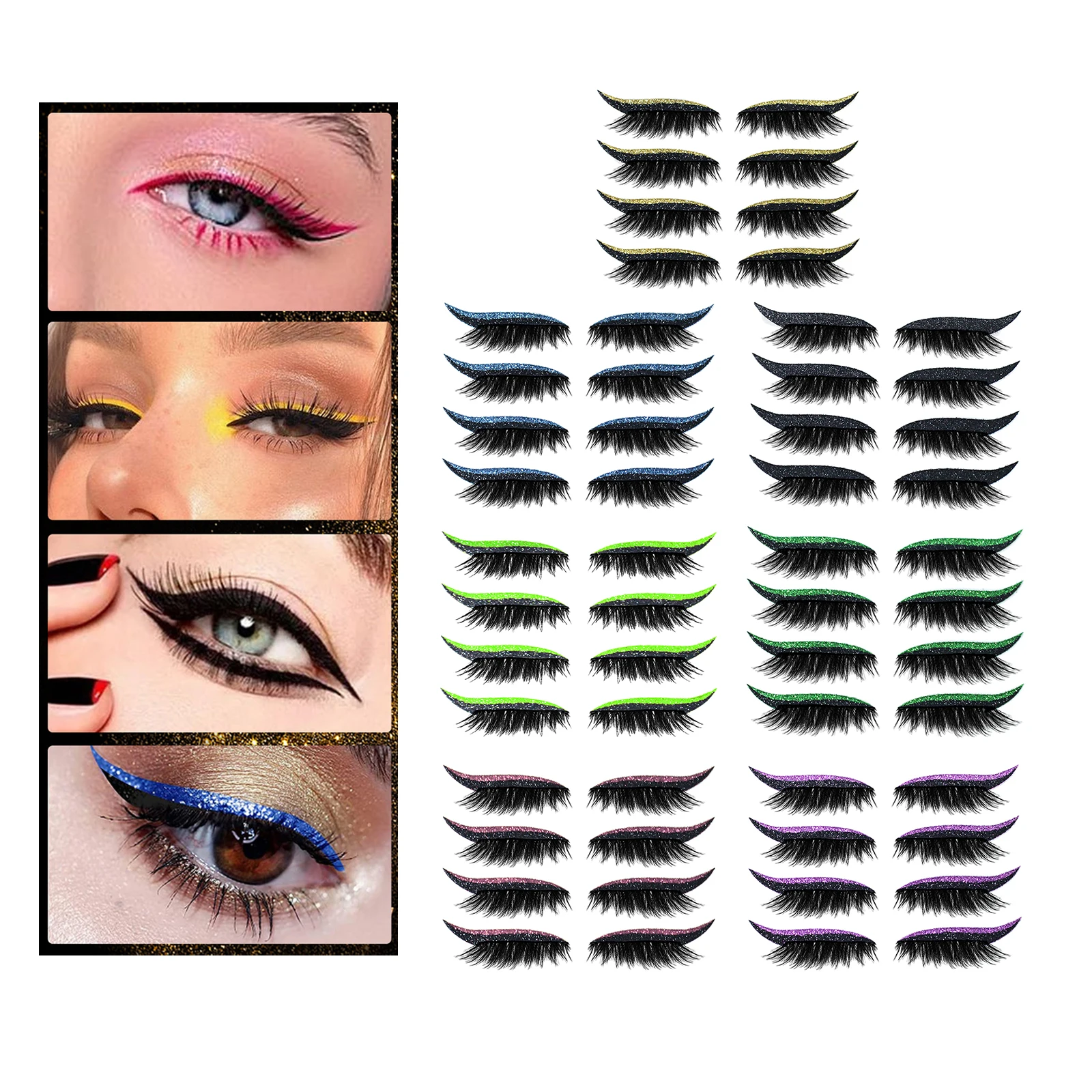 Autocollants réutilisables et mascara faits à la main, non irritants, luxueux, doux, légers, confortables