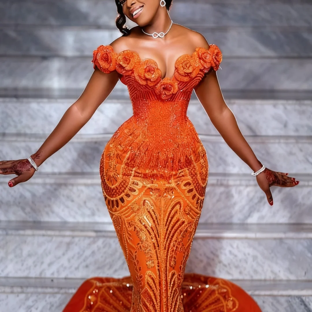 

Индивидуальные вечерние платья русалки с открытыми плечами, платья для выпускного вечера на день рождения для женщин