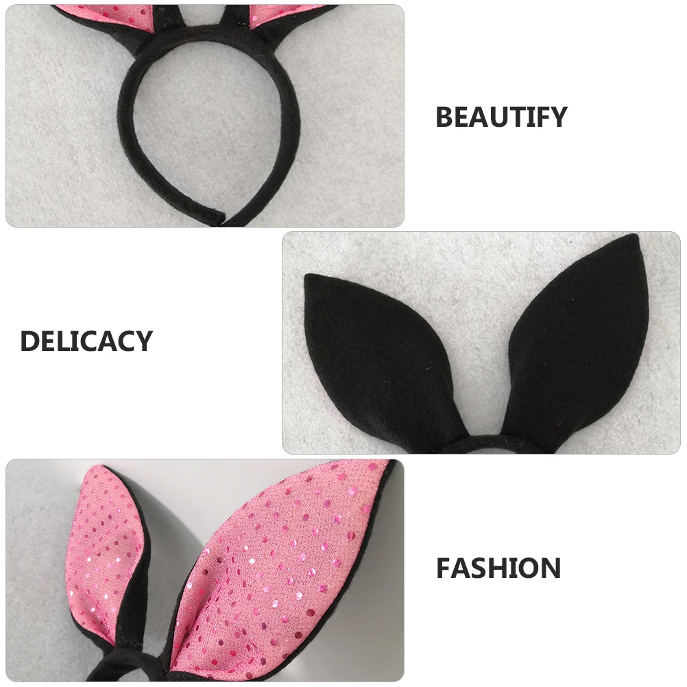 

1pc Rabbit Ear Headband Plastic Photo Props Kids Women Girls Party Festival Accessories Safe Durable Stylish Christmas Easter