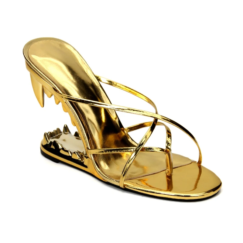 Dilalula Fashion Super High Strange Heel Mules voor dames Smalle band Zomerslippers Sexy nachtclubfeestschoenen