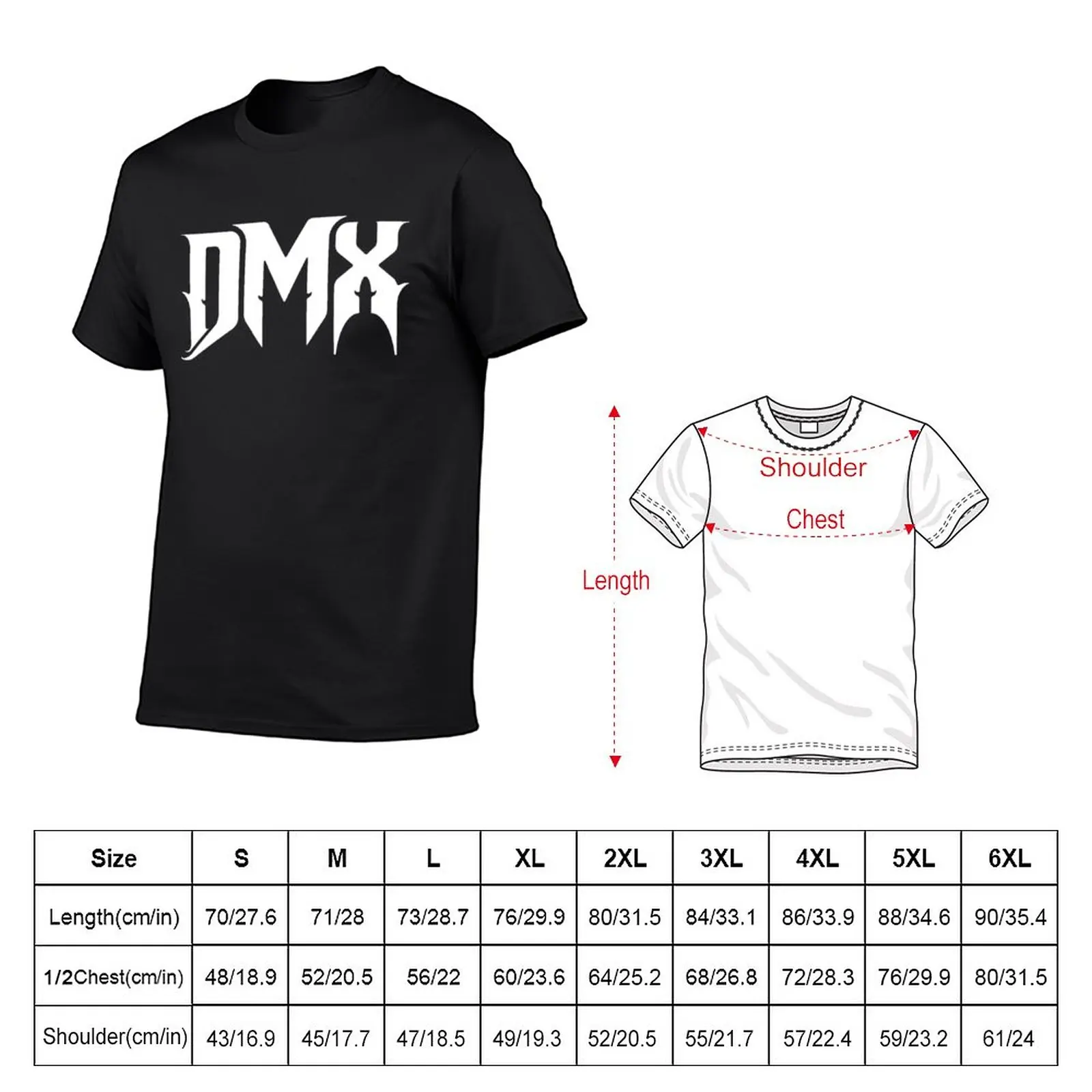 New DMX Logo T-Shirt aesthetic clothes korean fashion hippie clothes boys white t shirts men clothing