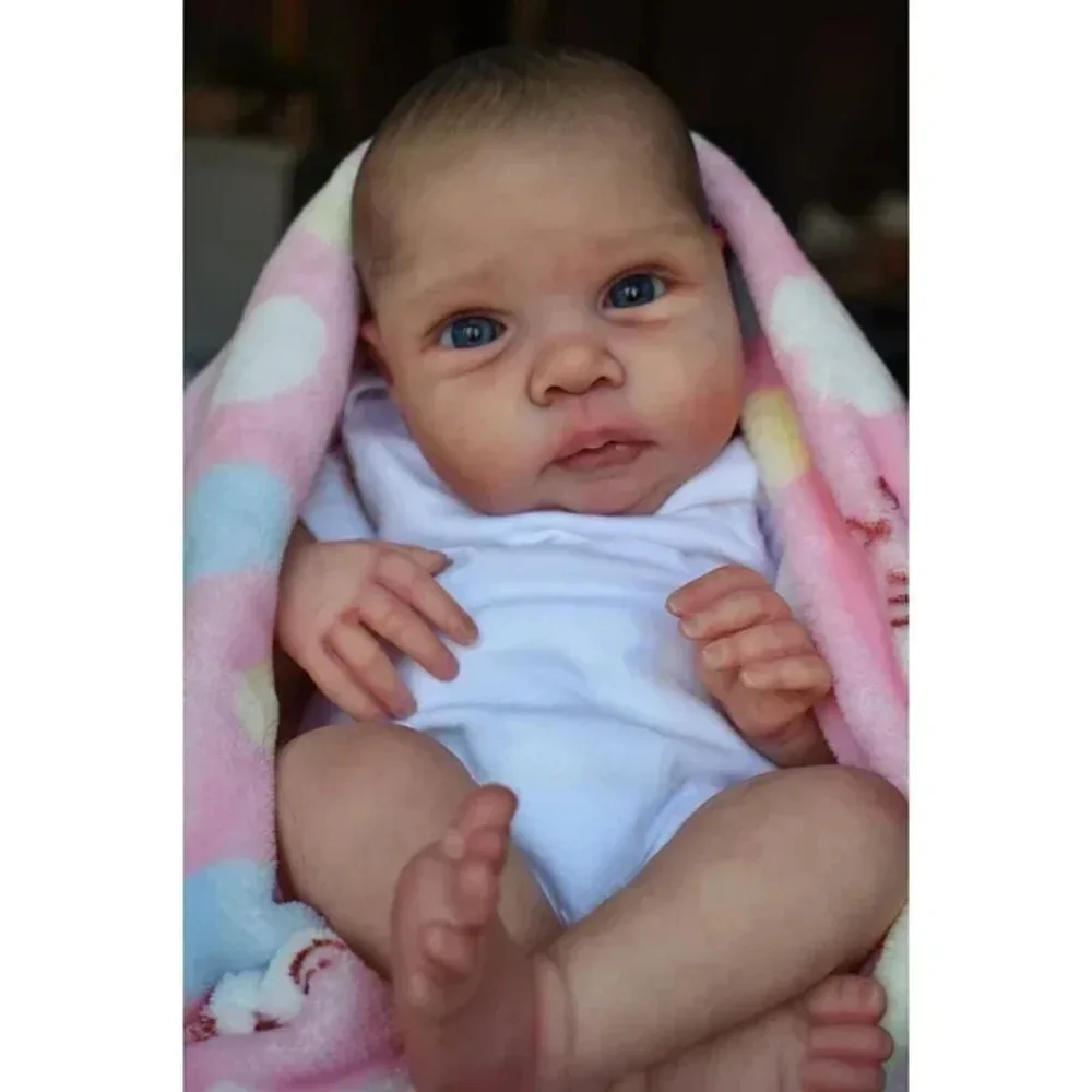 19inches Reborn Baby Doll Miley Lifelike Soft Touch 3D Painting Skin with Details Veins Handmade Realistic Reborn Muñecas Bebe