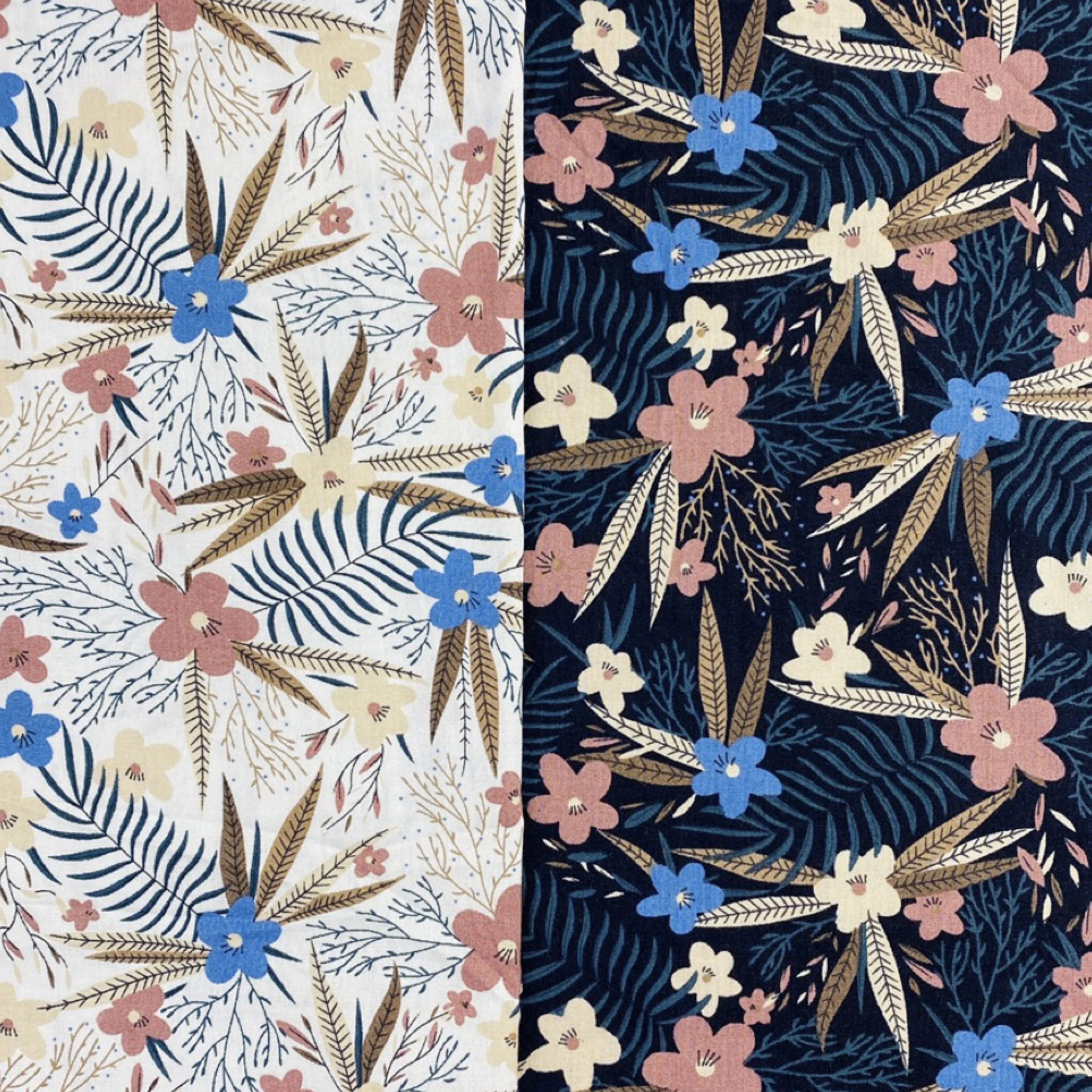 

100% хлопчатобумажная ткань Liberty, изысканный узор с цветочным принтом и листвами для рукоделия, стегания и изготовления модной одежды