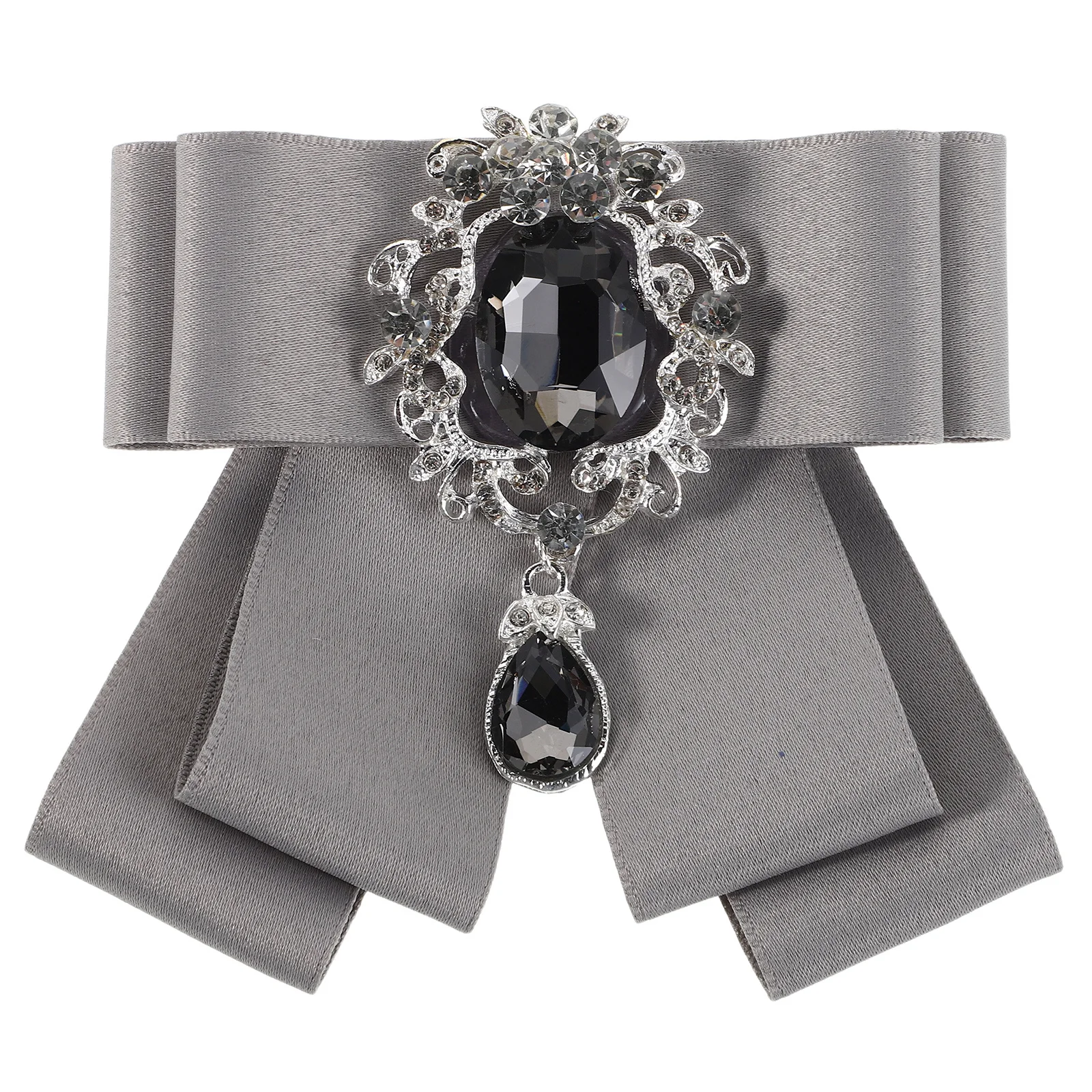 

Vintage Rhinestone Big Bowknot Pre-Tied Bow Tie Brooch Lapel Pin Wedding Accessories Men Women Bow Ties Mens Bowties