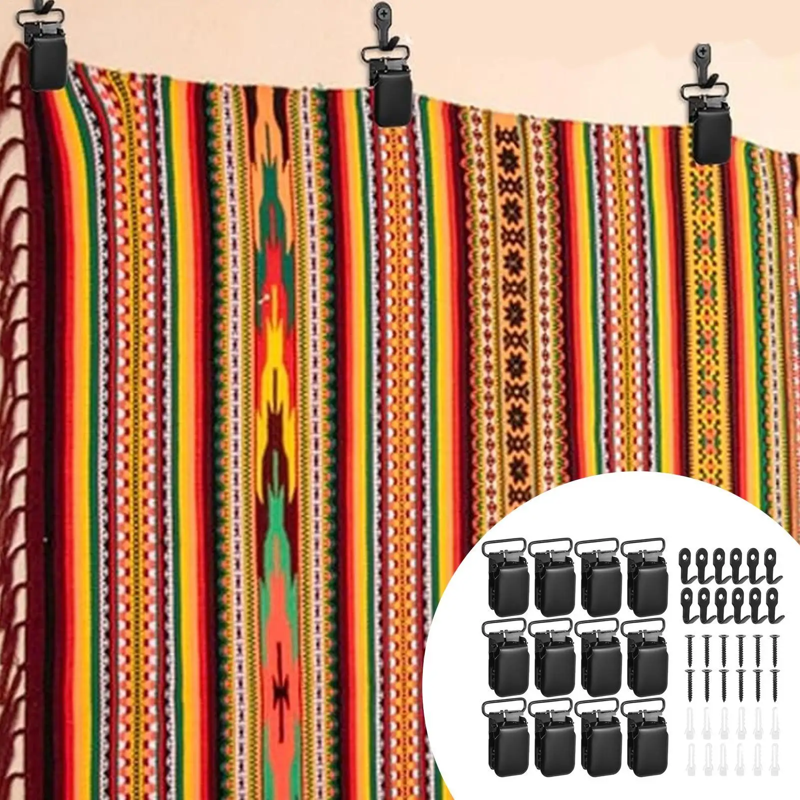 high-strength-wall-hanging-clips-for-rugs-car-mats-versatile-for-durable-metal-wall-mounted-non-slip-tapestry-clips