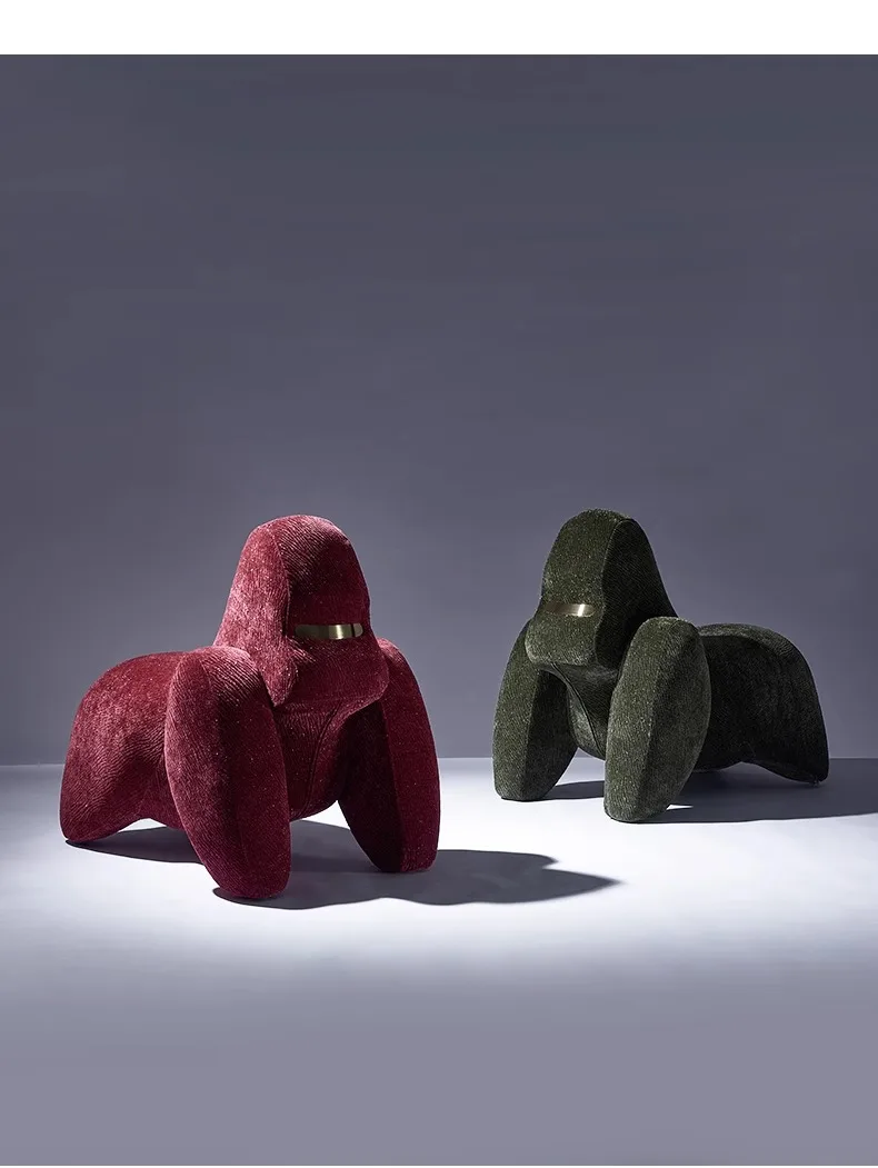 إبداع المشاهير على الإنترنت، مصمم كرسي الترفيه، كرسي أريكة فردي غوريلا، مقعد منزلي كرتوني على شكل حيوان