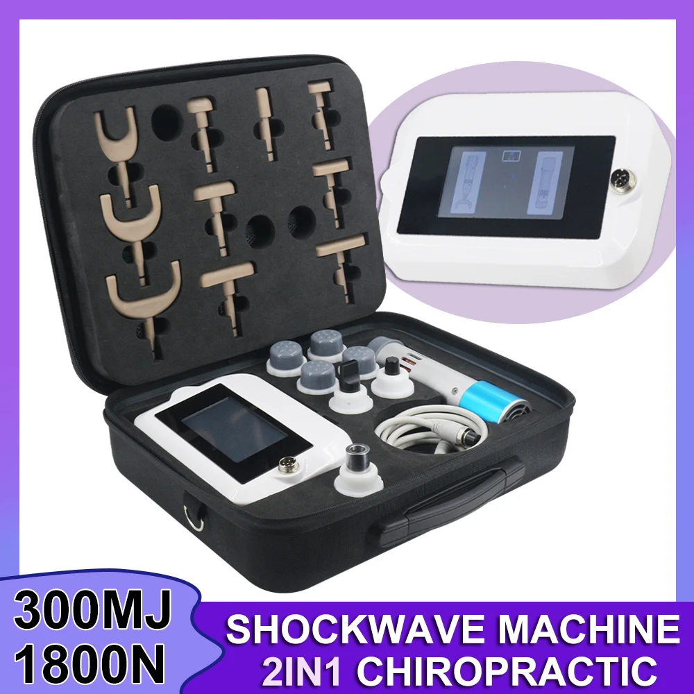 

Shockwave Therapy Machine 300MJ For ED Treatment Lumbar Spine Pain Relief Electric Chiropractic Correction Gun 1800N