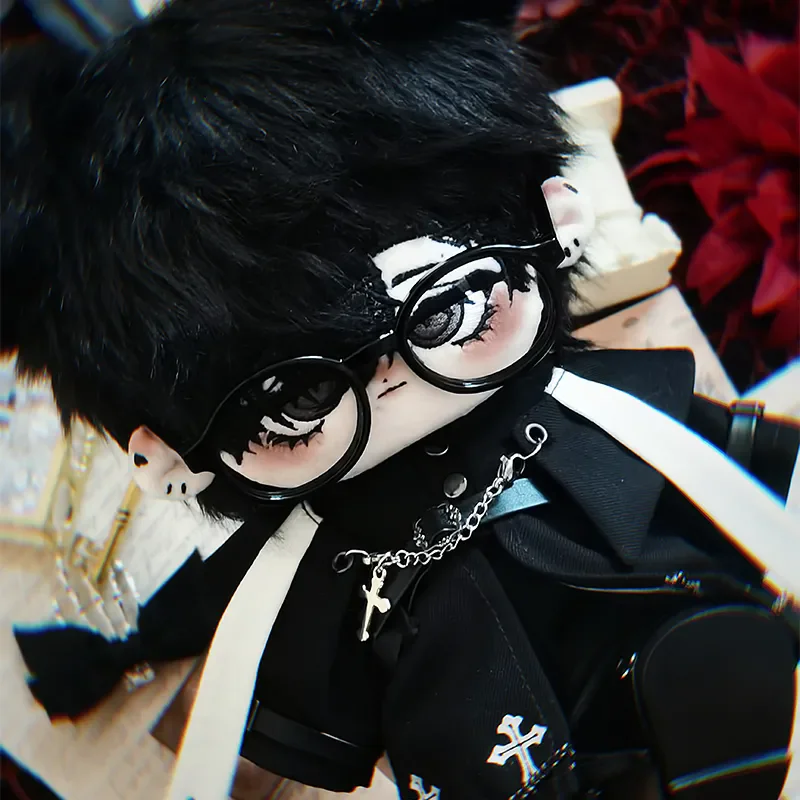 No attributes Father Dark Black Priest Clergyman Demon Devil for 20cm Plush Doll Stuffed Only Clothes Plushie Clothing KN Mar