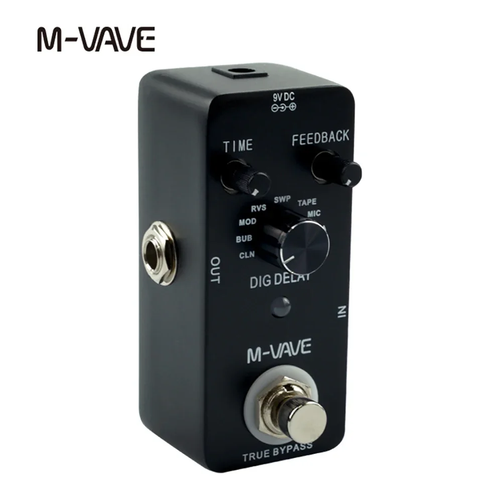 

M-VAVE DIG DELAY Pedal Digital delay Guitar Effect Pedalwith 9 Delay Effects True Bypass Full Metal Shell Pedal Cuvave Cube Baby