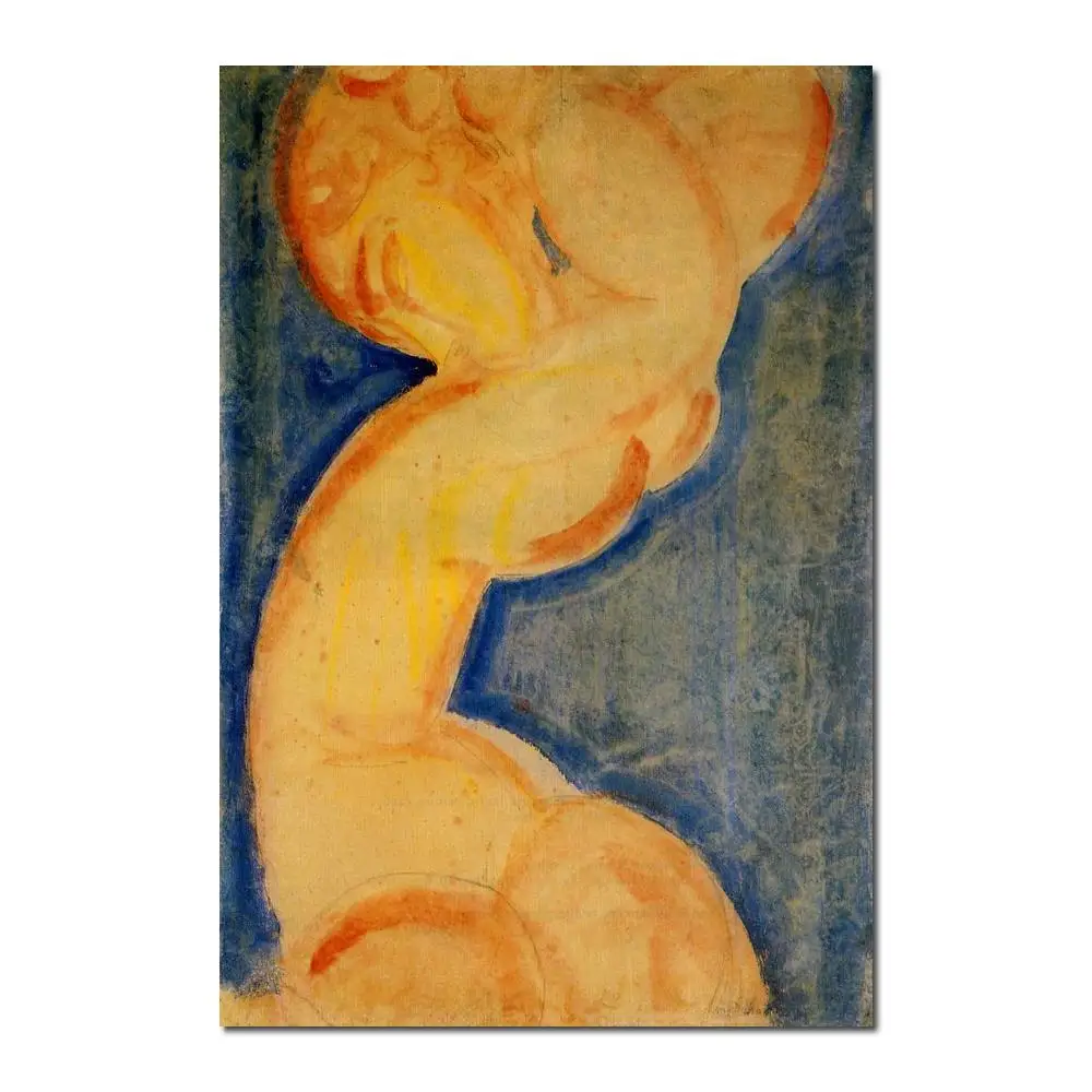 

Naked Painting modern Caryatid II by Amedeo Modigliani Canvas High quality Hand painted