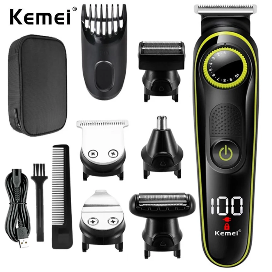 

Kemei Electric Hair Clipper Multifunctional Men's Trimmer Electric Shaver Men's Razor Nose Trimmer KM-696 Hair Clipper