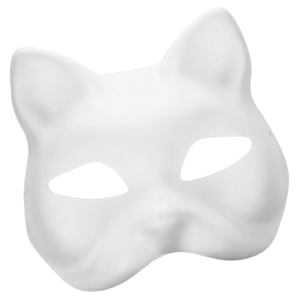 Leere Hand gezeichnete Maske japanischen Fuchs weiß einfach DIY Cosplay Halloween Party Masken Maskerade liefert Gesichts unterricht hilft Kind