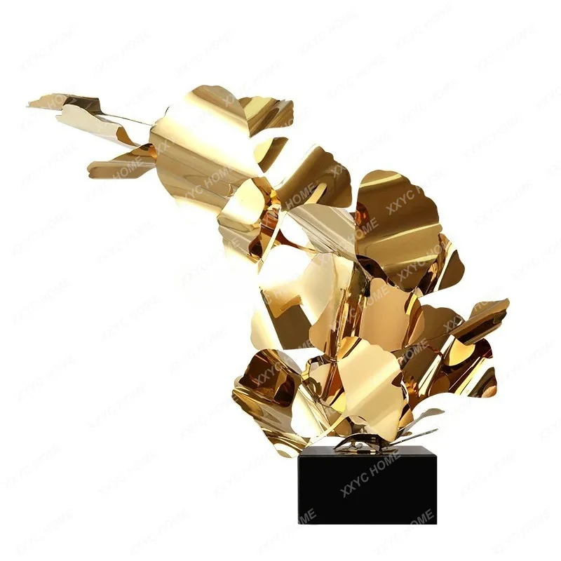 

L Golden Light Luxury Stainless Steel Creative Decorative Ornaments Modern Crafts Living Room Clubhouse