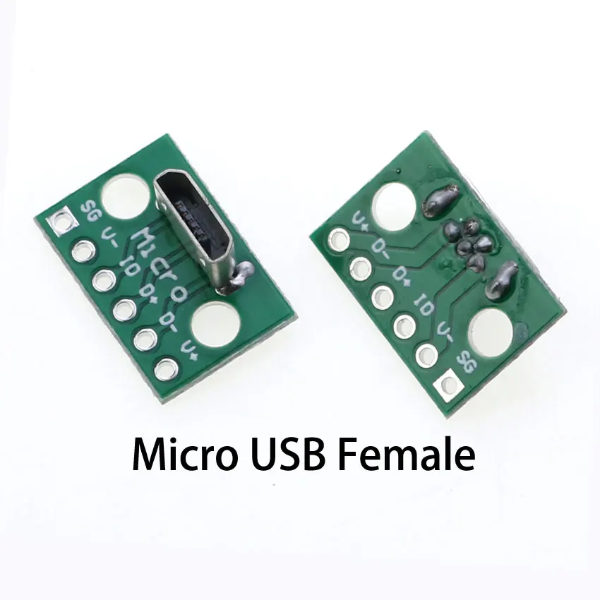 1Piece Vertical Mini Micro USB Type-C 2Pin USB 3.0 2.0 Male Female Socket Connector Data Charging Cable Jack Test Board W/ Pin