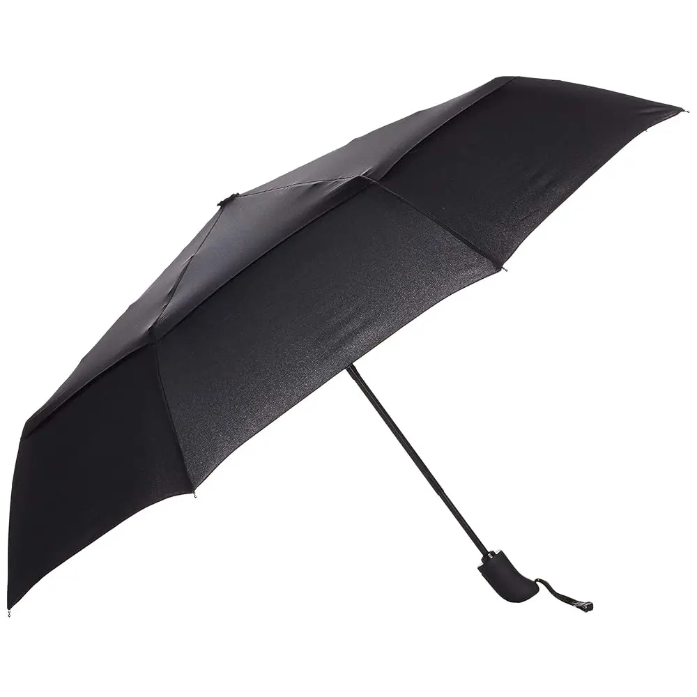 

Круглый дорожный зонт с кнопкой автоматического открытия/закрытия, ветрозащитный компактный дизайн, вентиляционное отверстие, прочная рама из легированной стали.