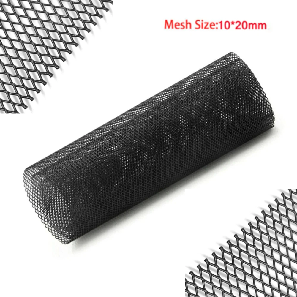 

Универсальная решетка радиатора для автомобиля 10*20 мм, гоночная сетка для переднего бампера, тюнинг, ромбовидная сетка, металлическая сетка из сплава, 100*33 см