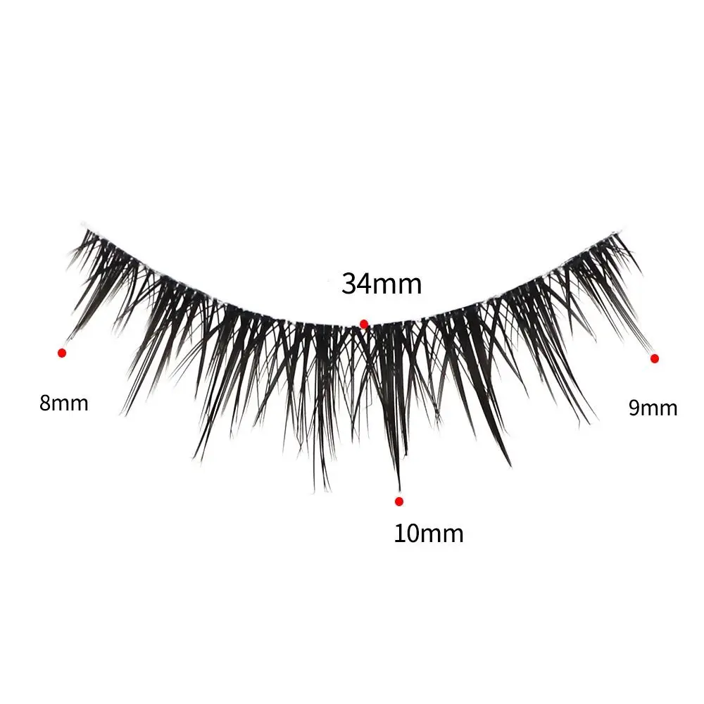 4 คู่ดูธรรมชาติขนตาปลอมไทยแต่งหน้า CLEAR Band Fairy Lashes คอสเพลย์ Wispy Fluffy 3D ขนตาผู้หญิง