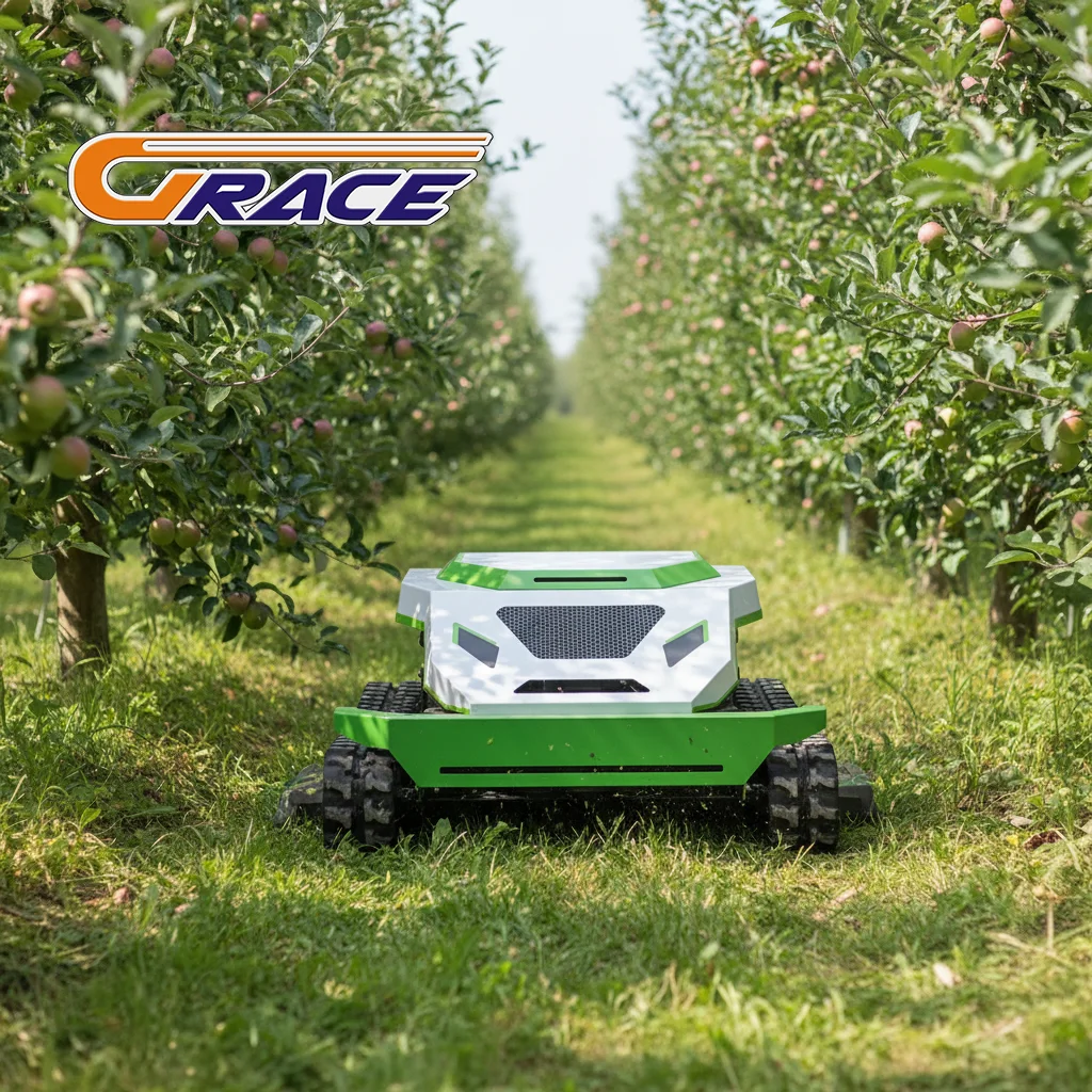 

Remote Control Crawler Grass Mower Tracked All Terrain Lawn Cutting Tool for Farm Garden