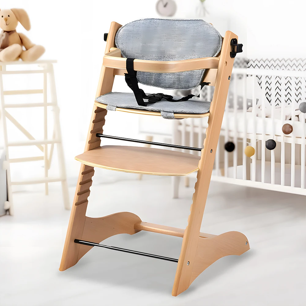 Baby feeding chair solid wood baby dining chair with tray baby chair multifunctional baby chair